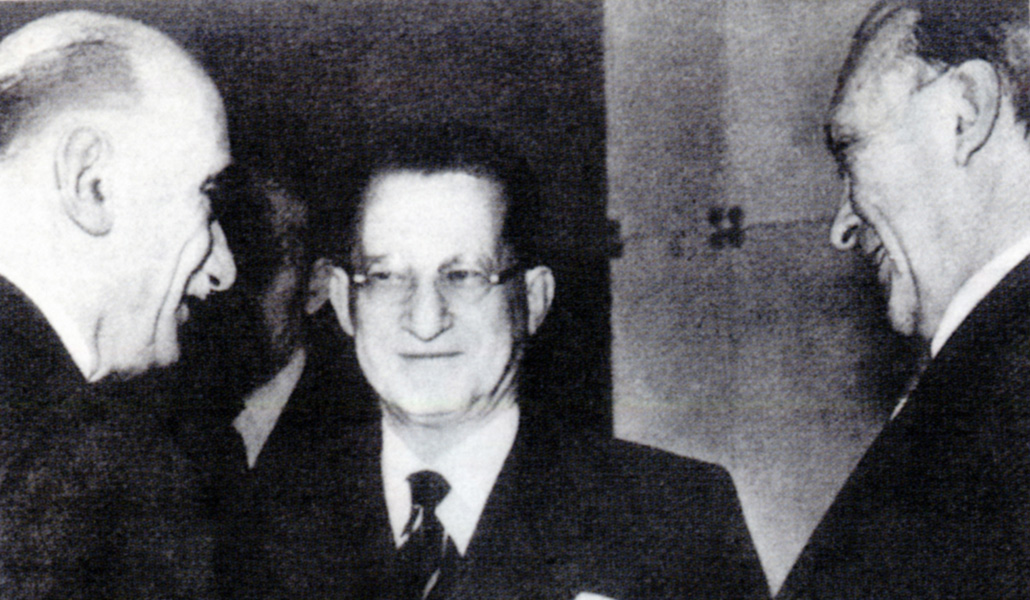 Los fundadores (Schuman, De Gasperi, Adenauer).