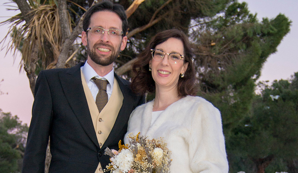 Miguel Ángel y Vicky el día de su boda