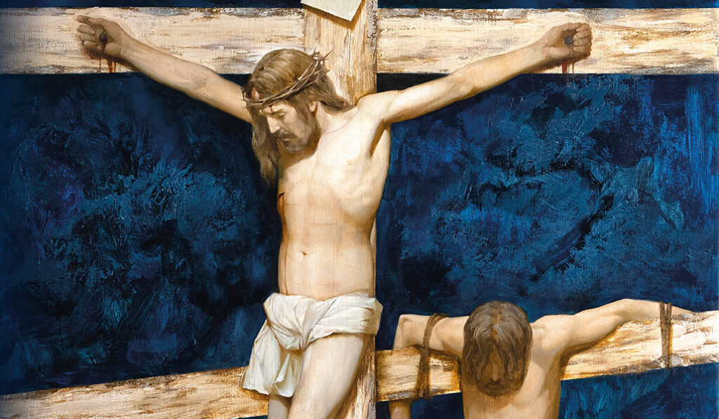 Detalle del vía crucis.
