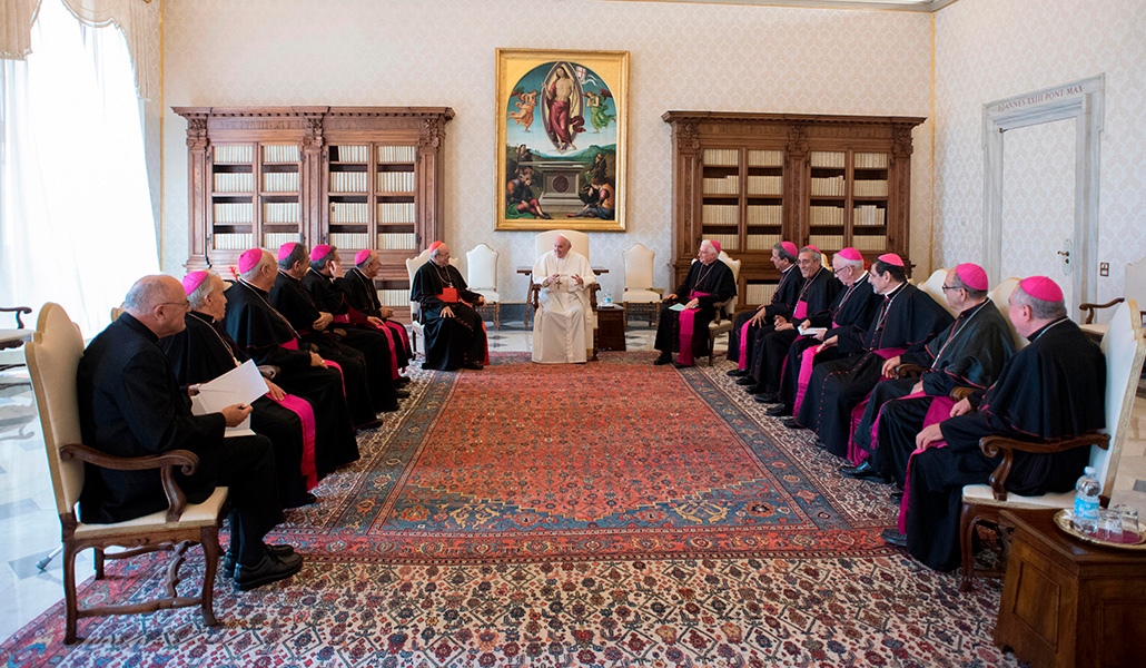 Visita 'ad limina' de los obispos de Cuba, el 4 de mayo de 2017.