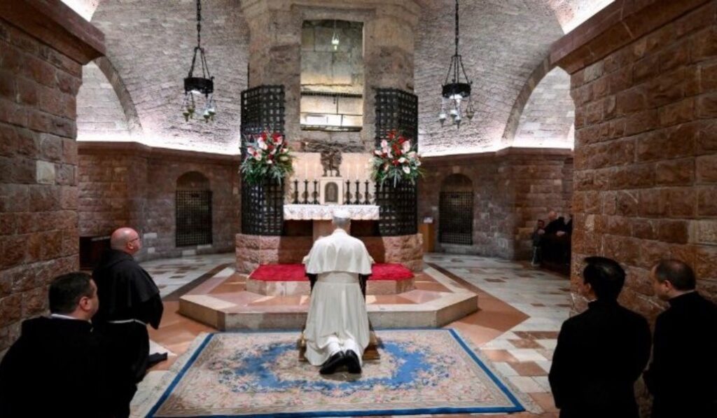 León XIV ya visitó Asís el 20 de noviembre de 2025. Foto: Vatican Media.