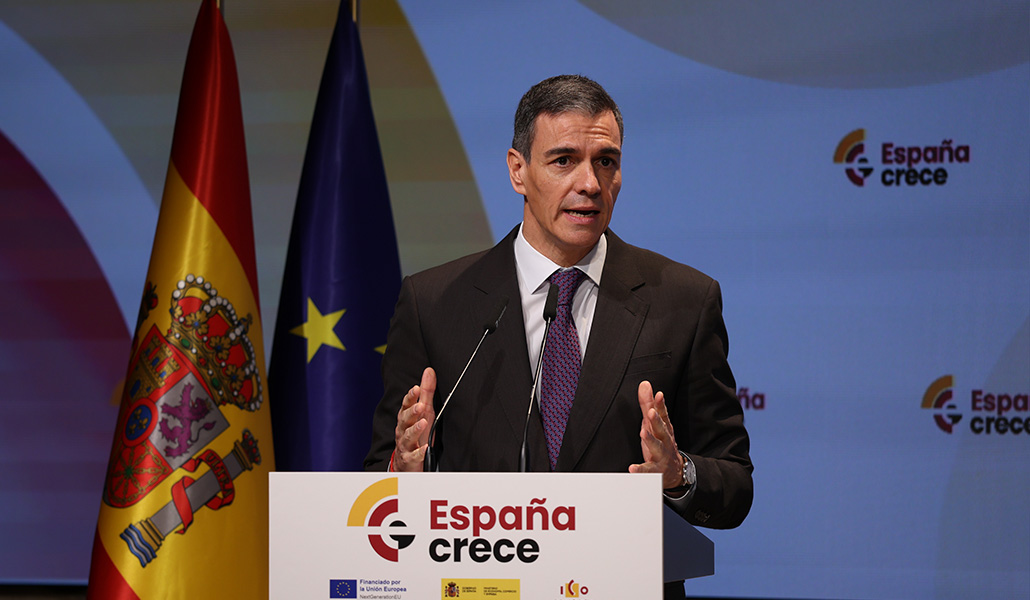 Pedro Sánchez presenta el fondo España Crece el lunes 16 de febrero.