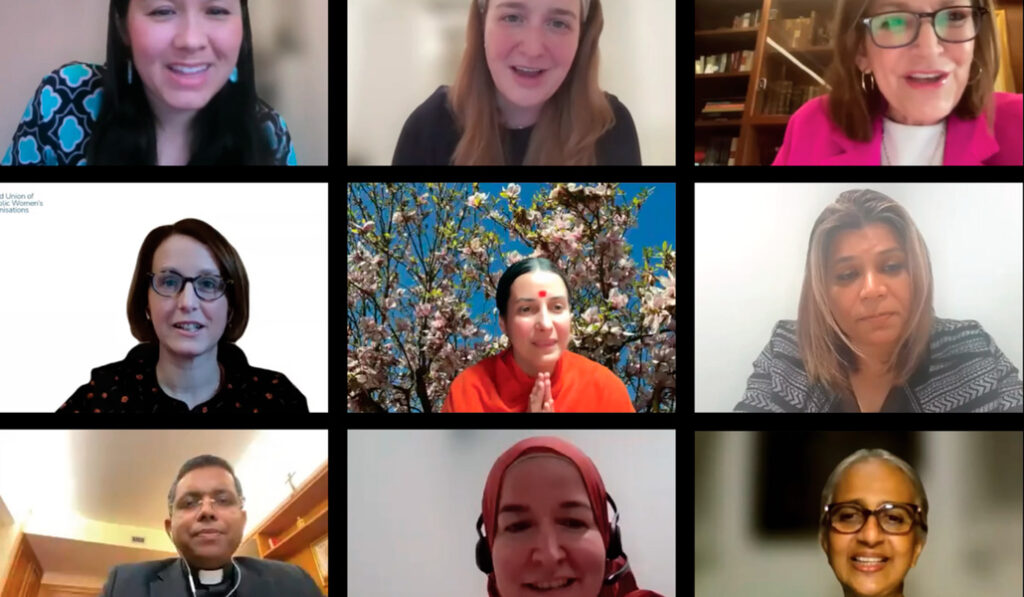 Un momento del encuentro interreligioso.