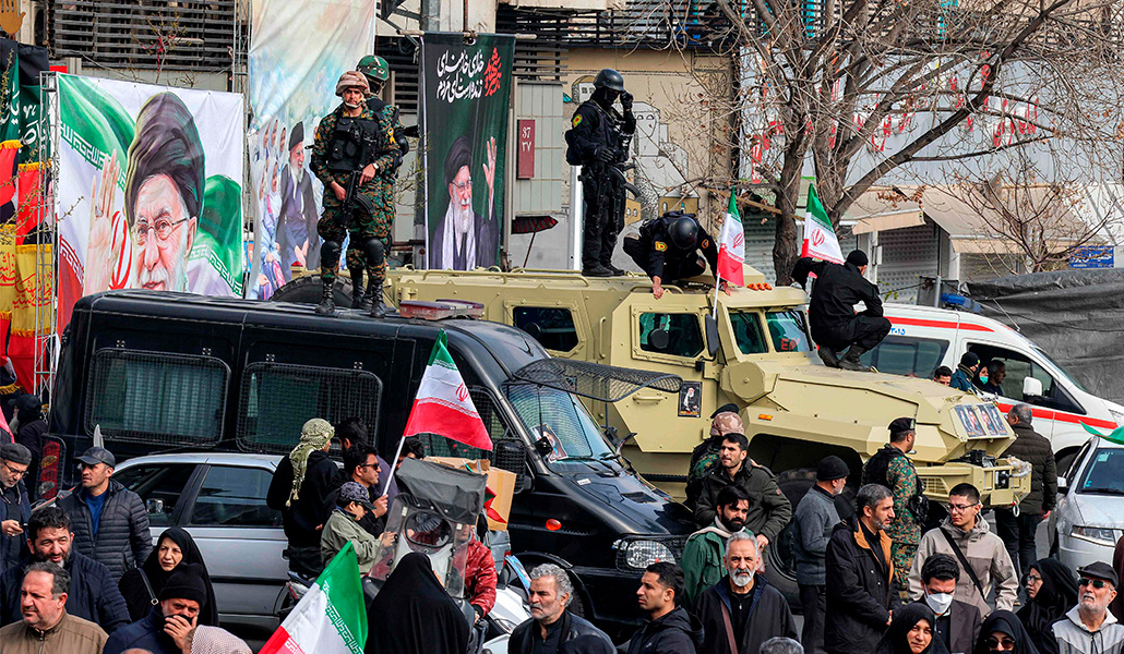 Manifestación en apoyo al nuevo líder supremo, el 9 de marzo en la plaza Enghelab de Teherán.