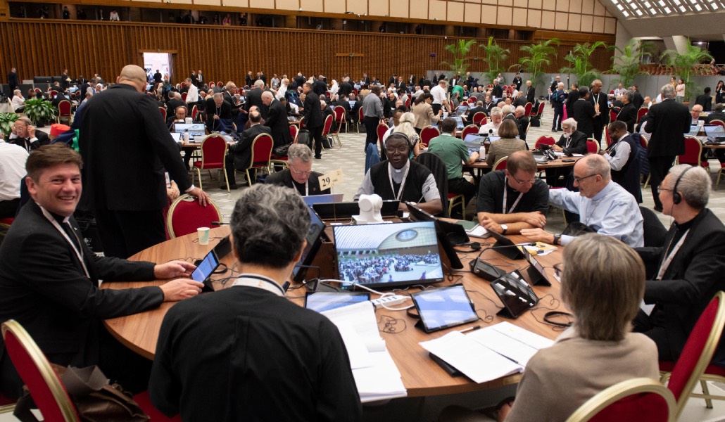Un momento de la segunda asamblea sinodal sobre sinodalidad, en octubre de 2024. Foto: CNS.