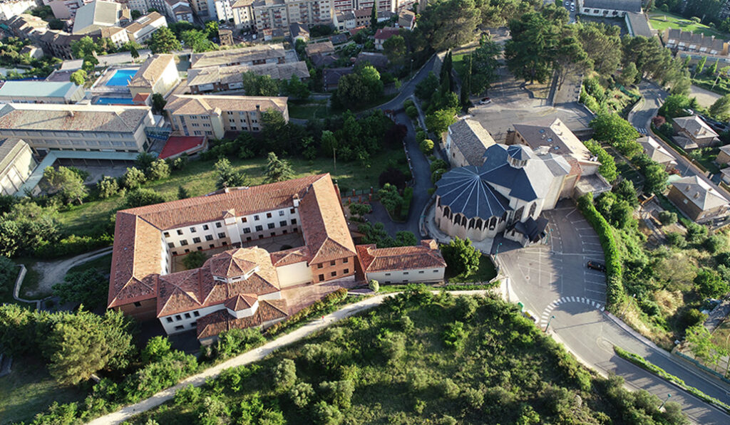 Vista aérea del monasterio.