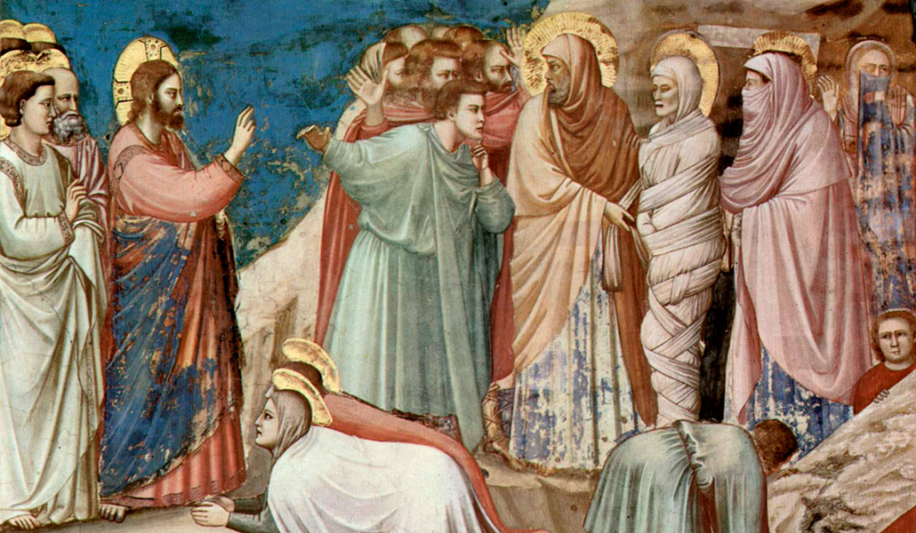 'Resurrección de Lázaro'. Giotto. Capilla de los Scrovegni, Padua (Italia).