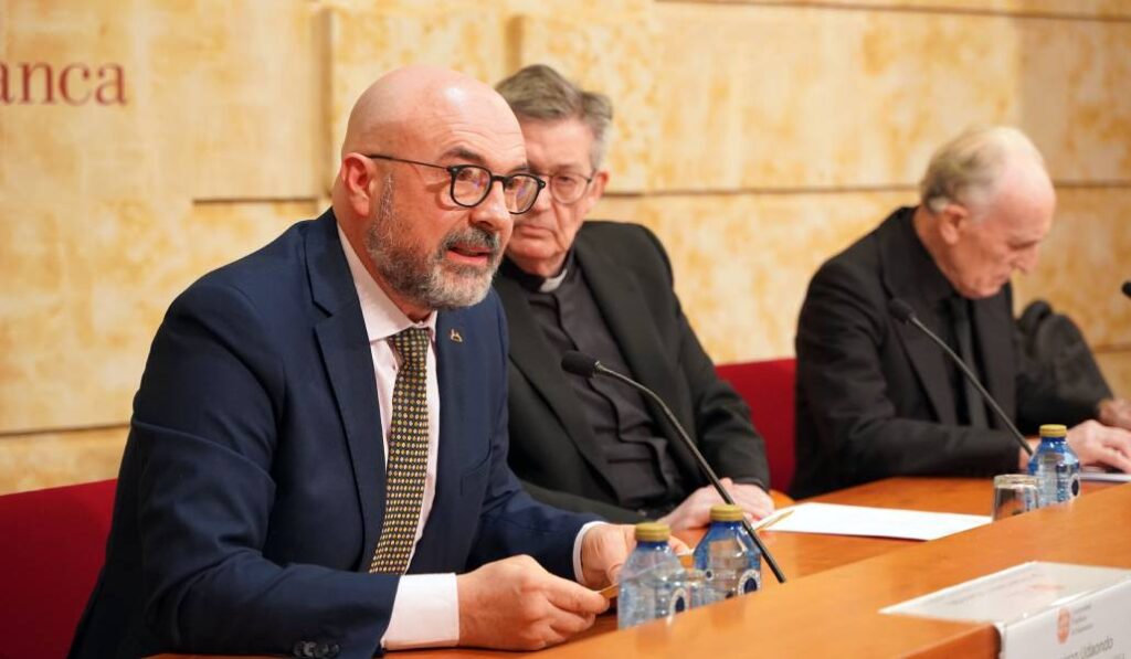 Udaondo durante la presentación del nuevo instituto de la UPSA. Foto: UPSA: