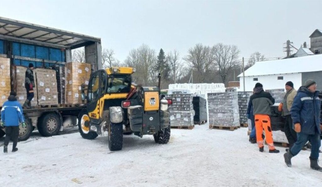 Camiones en Ucrania con generadores.