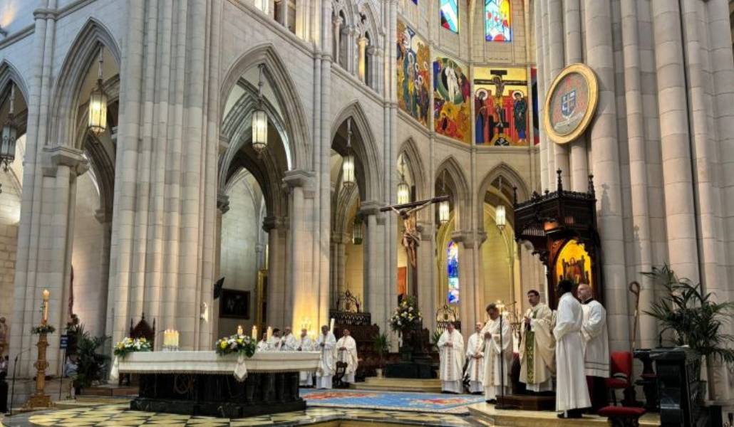 El cardenal Cobo durante la Misa de la Jornada de Oración por las Vocaciones. Foto: Luis Miguel Modino.