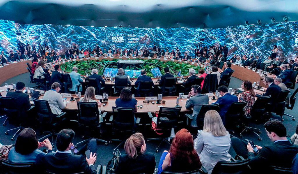 Acto preparatorio de la COP30 el 7 de noviembre pasado. Foto: AFP / COP30 / Rafa Neddermeyer.