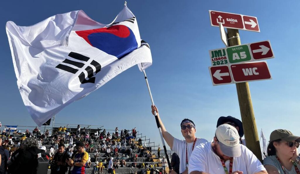 Coreanos en la JMJ de Lisboa. Foto: CNS.