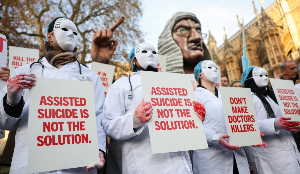 Protesta contra el proyecto en noviembre de 2024. Foto: OSV News / Reuters / Mina Kim.