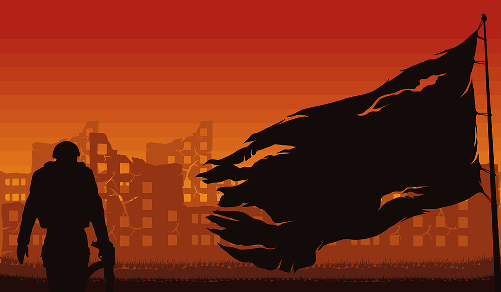 Ilustración de recurso sobre la guerra