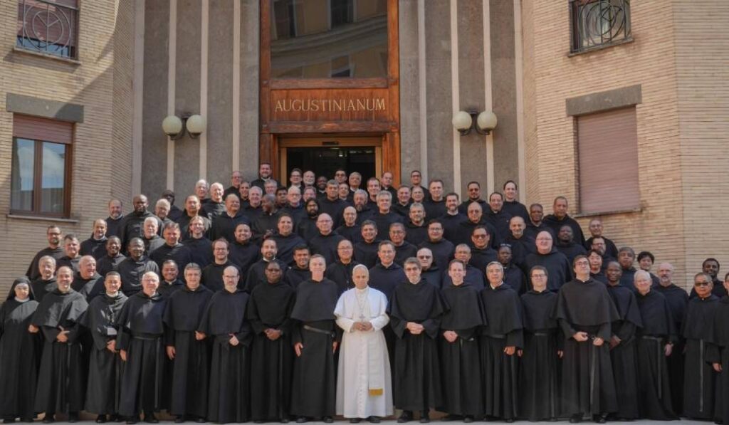 El Papa León XIV en el 188 Capítulo General de la Orden, en septiembre pasado. Foto: Agustinos