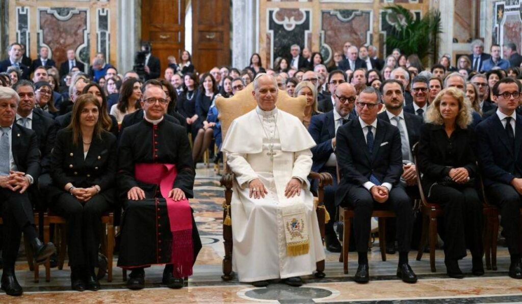 El Papa durante la audiencia de este viernes. Foto: Vatican Media.