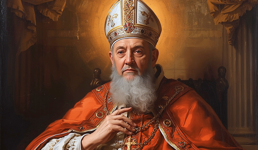 Imagen generada por IA de san Agapito.