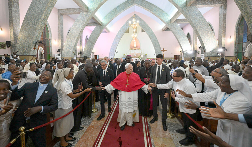 Encuentro con los obispos y agentes de pastoral en Luanda, el día 20.