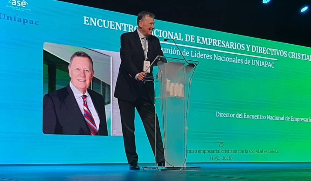 Javier Fernández-Cid, presidente de ASE, durante el encuentro. Foto: ASE. 