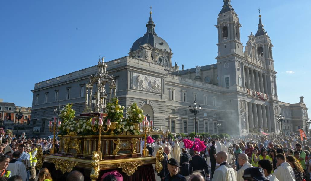 Una de las últimas procesiones del Corpus Christi en Madrid. Foto: Archimadrid.