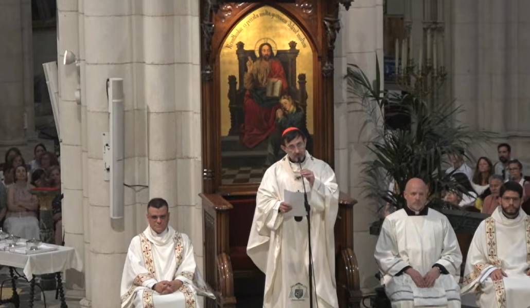 Un momento de la homilía del cardenal Cobo.