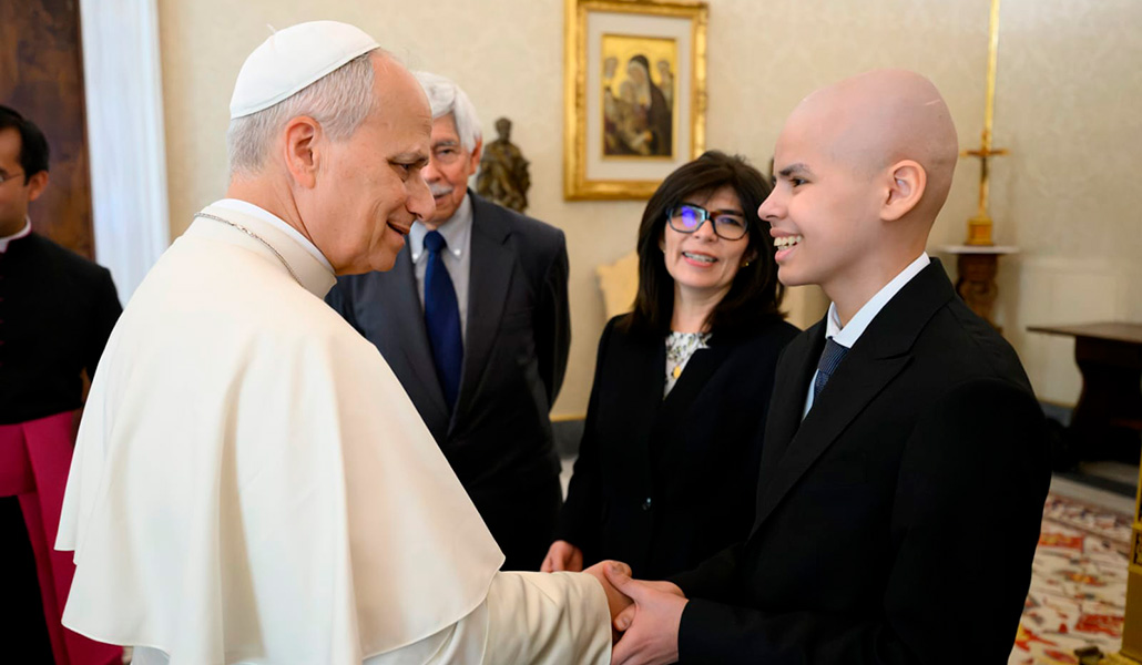 Ignacio Gonzálvez durante su encuentro privado en el Vaticano con el Papa el pasado 29 de abril.
