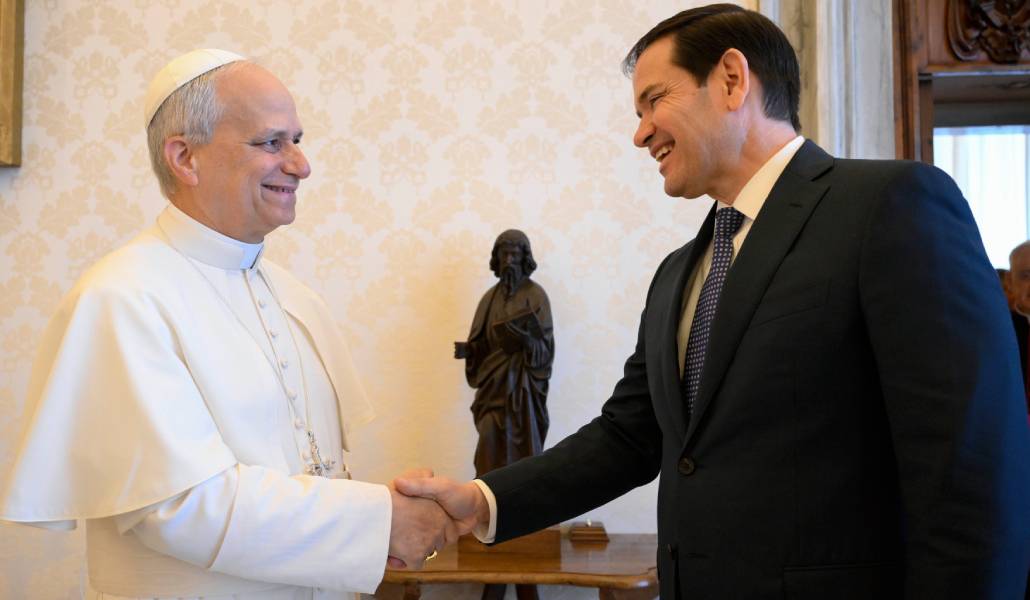 El Papa y Marco Rubio en su reunión de mayo del año pasado. Foto: CNS.