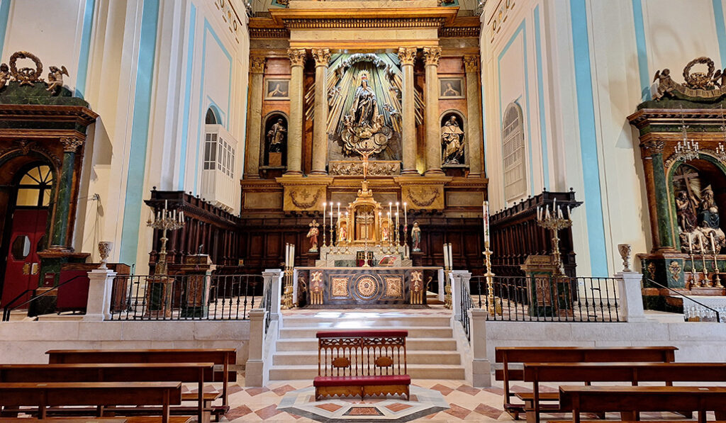 El interior del templo en la actualidad.