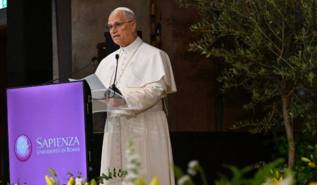Un momento del discurso del Papa. Foto: Vatican News.