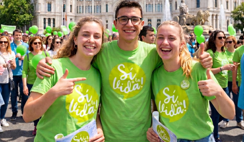 Voluntarios de la iniciativa en una de las ediciones. Foto. Sí a la Vida.