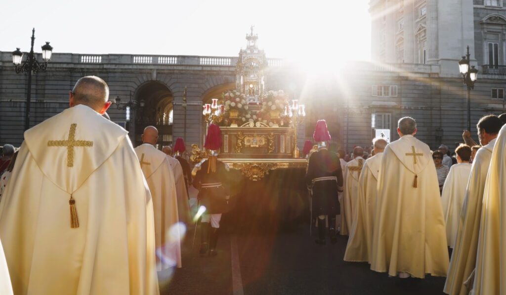 Una de las últimas celebraciones del Corpus Christi en Madrid. Foto: Archimadrid.