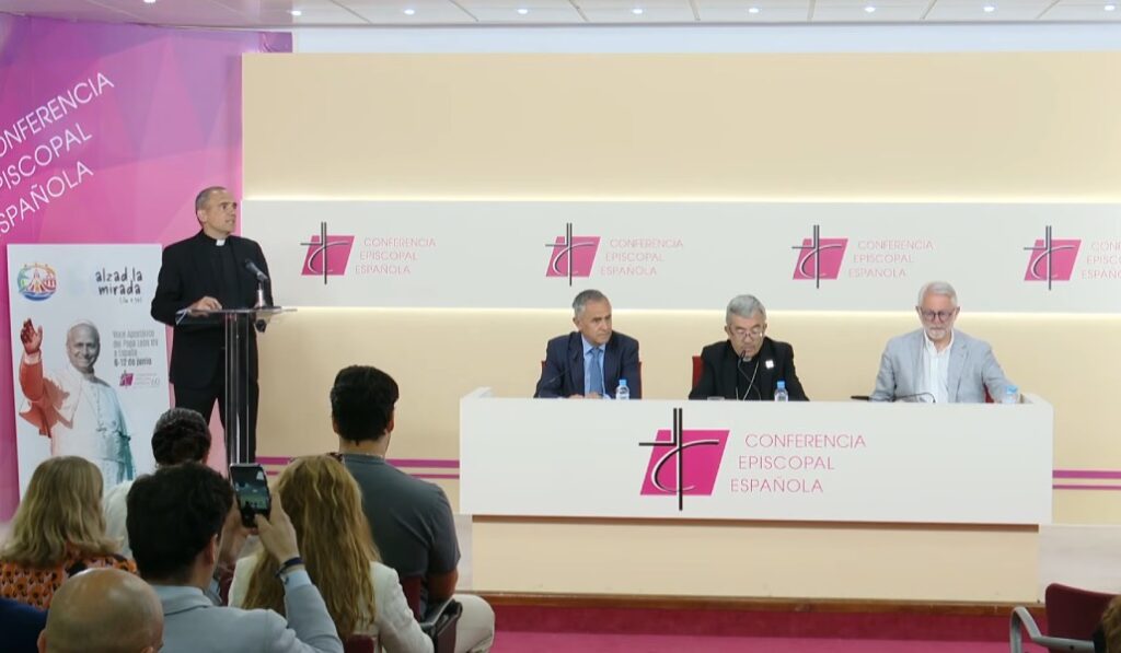Un momento de la rueda de prensa de balance del viaje. Foto: YouTube CEE.
