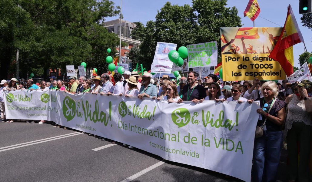 Un momento de la marcha. Foto. Sí a la Vida.