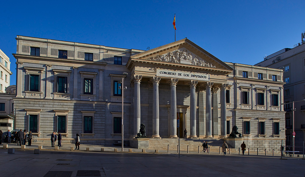 Fachada del Congreso, donde el Pontífice se dirigirá al Parlamento.