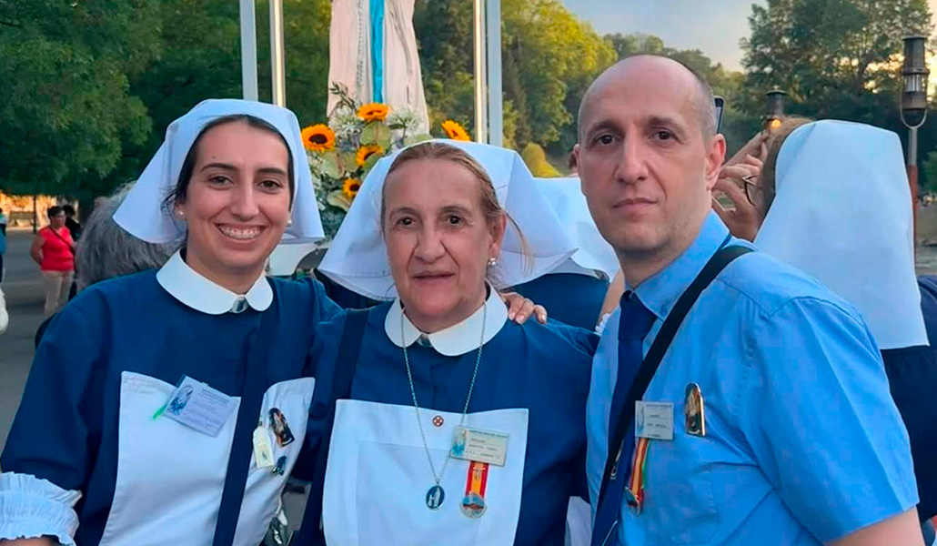 Guiomar, Mercedes y Esteban.