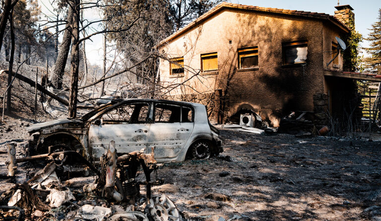 Vista del incendio en el valle del Tiétar, a 25 de julio de 2026, en Ávila, Castilla y León (España).