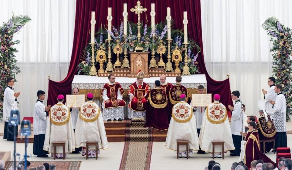 Un momento de la celebración en Suiza. Foto: Vatican News.