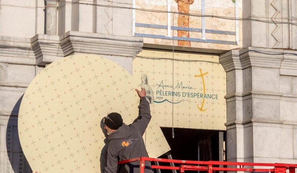 En 2025 se cubrieron una parte de los mosaicos. Foto: OSV News/Santuario de Lourdes