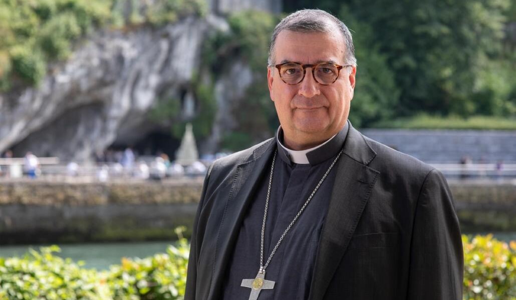 Jean-Marc Micas es el obispo de Tarbes y Lourdes. Foto: OSV News photo/cortesía del Santuario de Lourdes