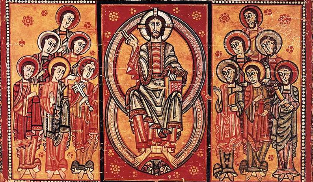 Icono de Cristo y los apóstoles, siglo X. Foto: Wikimedia commons.