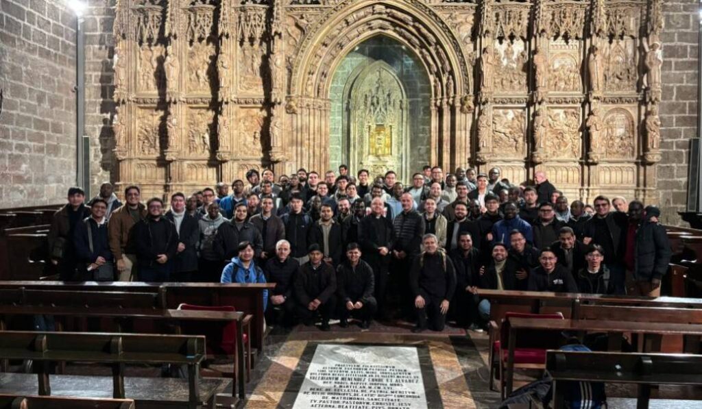 Alumnos del Seminario durante una de sus últimas peregrinaciones. Foto: Seminario Bidasoa.