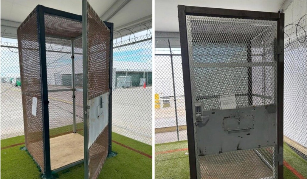 Alguna de las jaulas empleadas. Foto: OSV News / Reuters / DHS OIG.