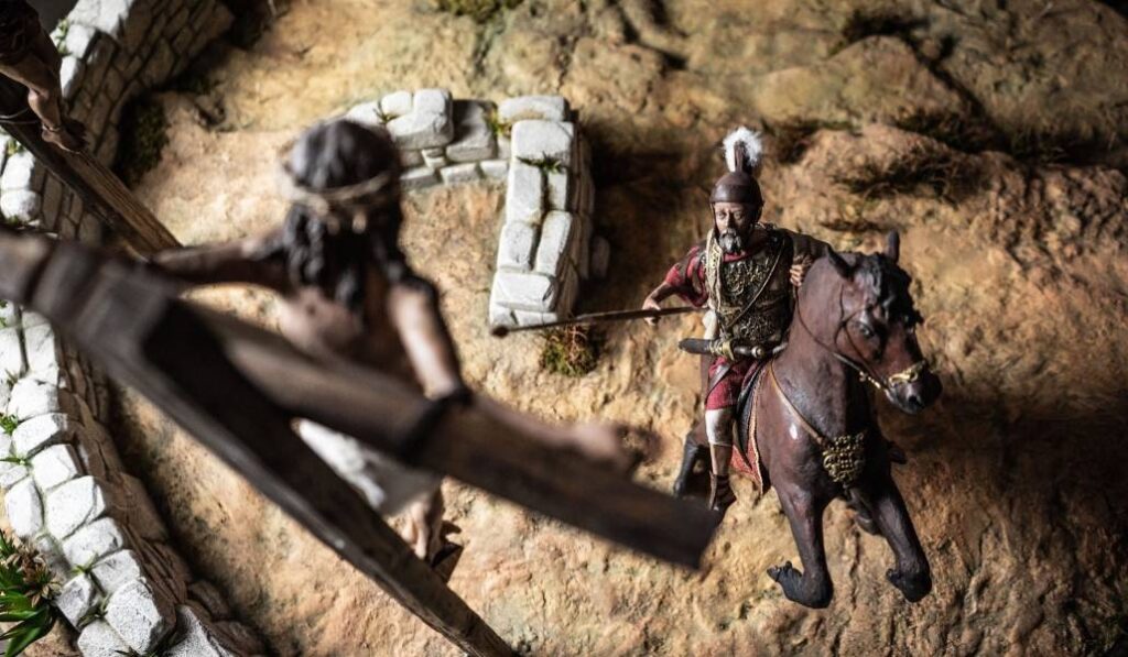Escenificación de la lanzada. Foto: Octo Dies.