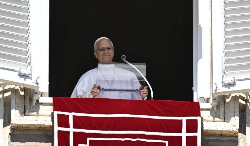 El Papa León durante su alocución. Foto: Vatican News.