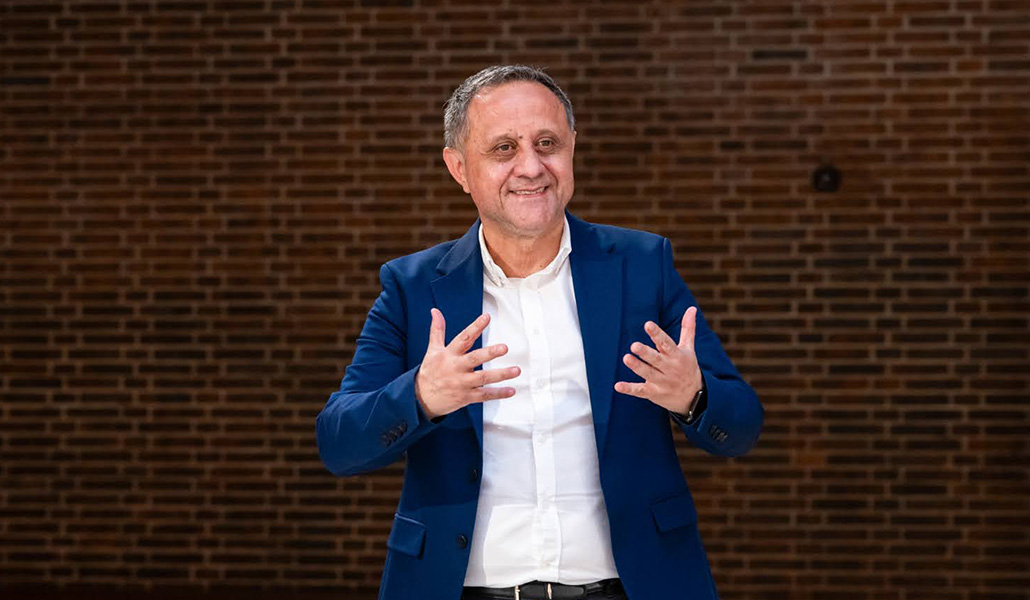 Hidalgo durante el acto de inicio de curso de la ETI, el 10 de septiembre en O_Lumen.