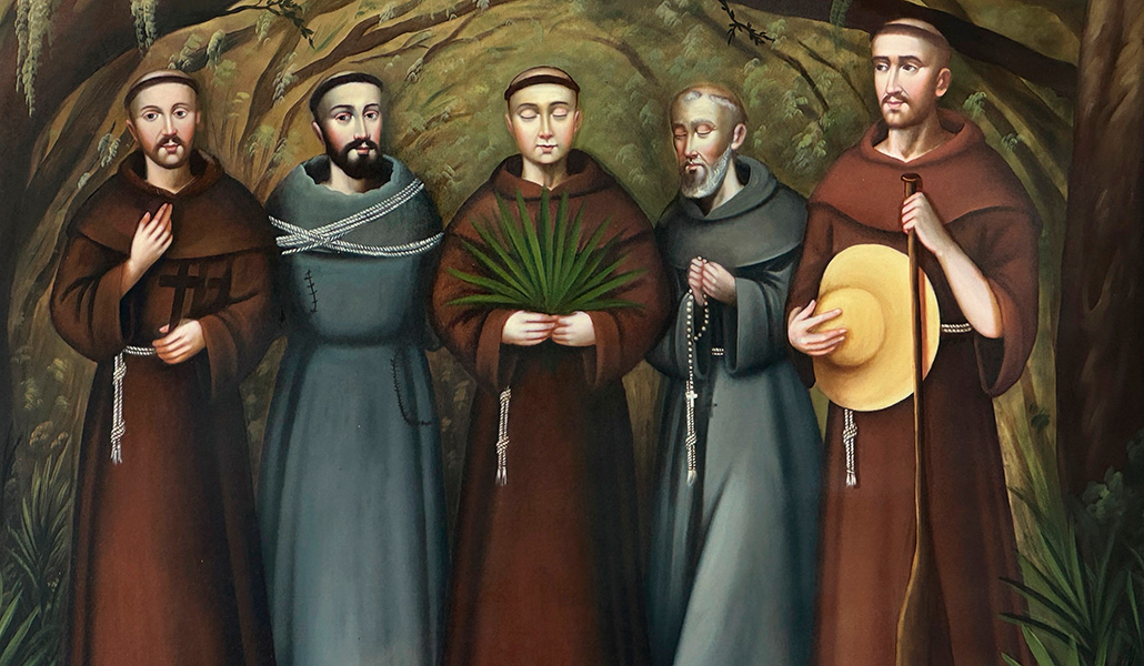 Los mártires franciscanos pintados por la artista peruana Clorinda Galdós Bell.