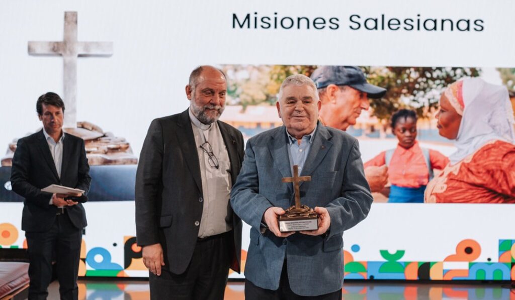 Calderón, director de OMP España, y Moral, su homólogo en Misiones Salesianas. Foto: OMP.