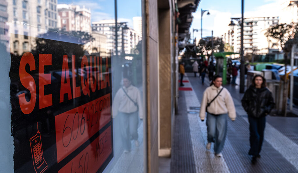 Foto de recurso de un letrero de "se alquila"
